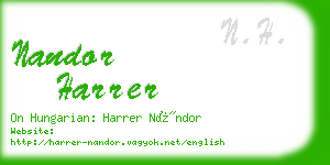 nandor harrer business card